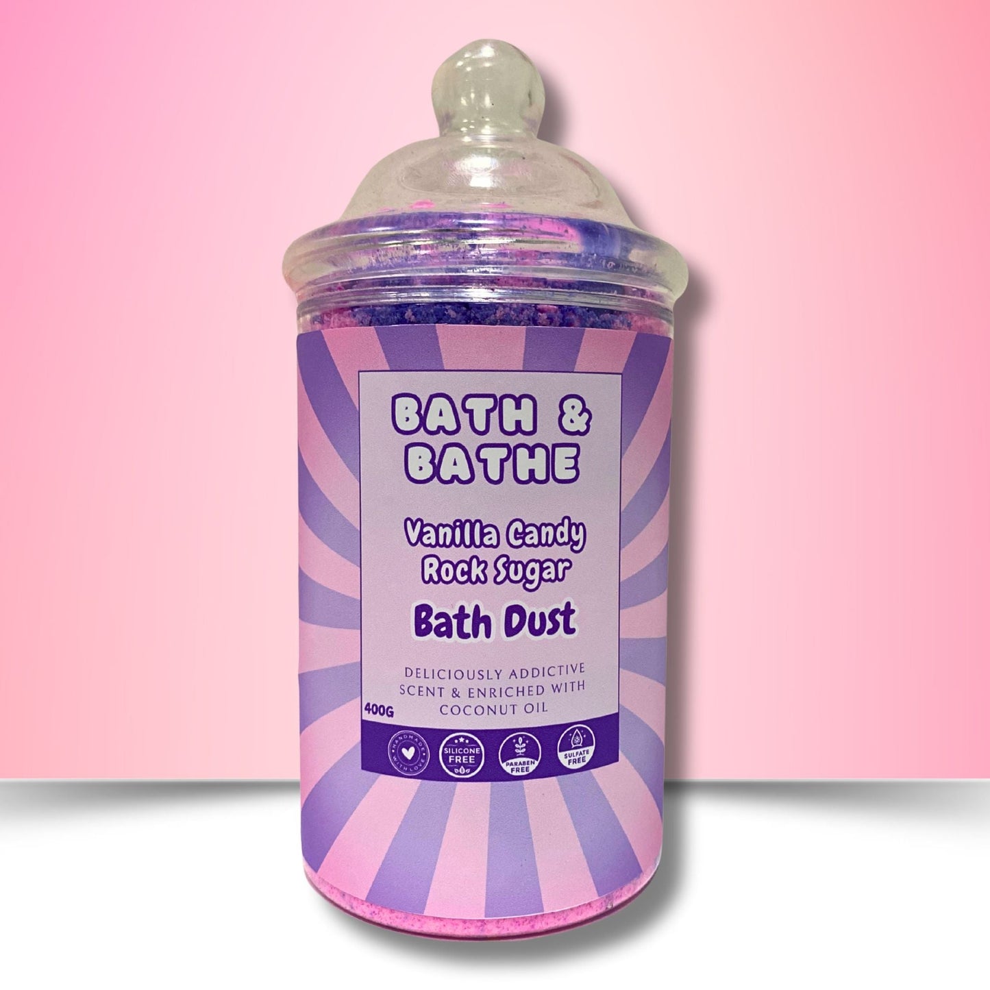 Vanilla Candy Rock Sugar Bath Dust