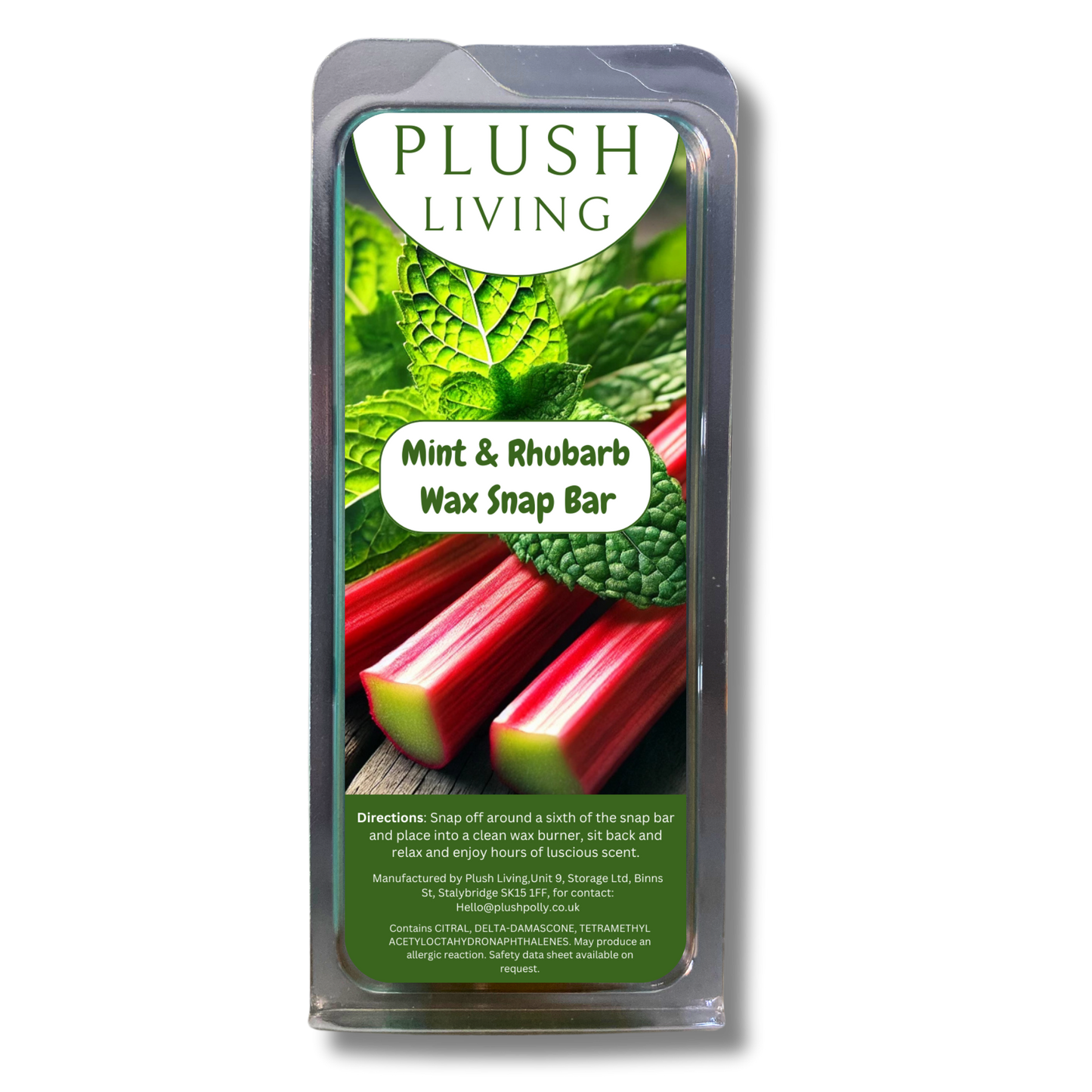 Mint & Rhubarb Cosy Knit Wax Snap Bar