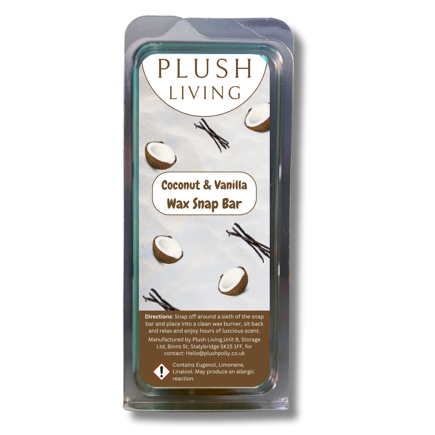 Coconut & Vanilla Cosy Knit Wax Snap Bar